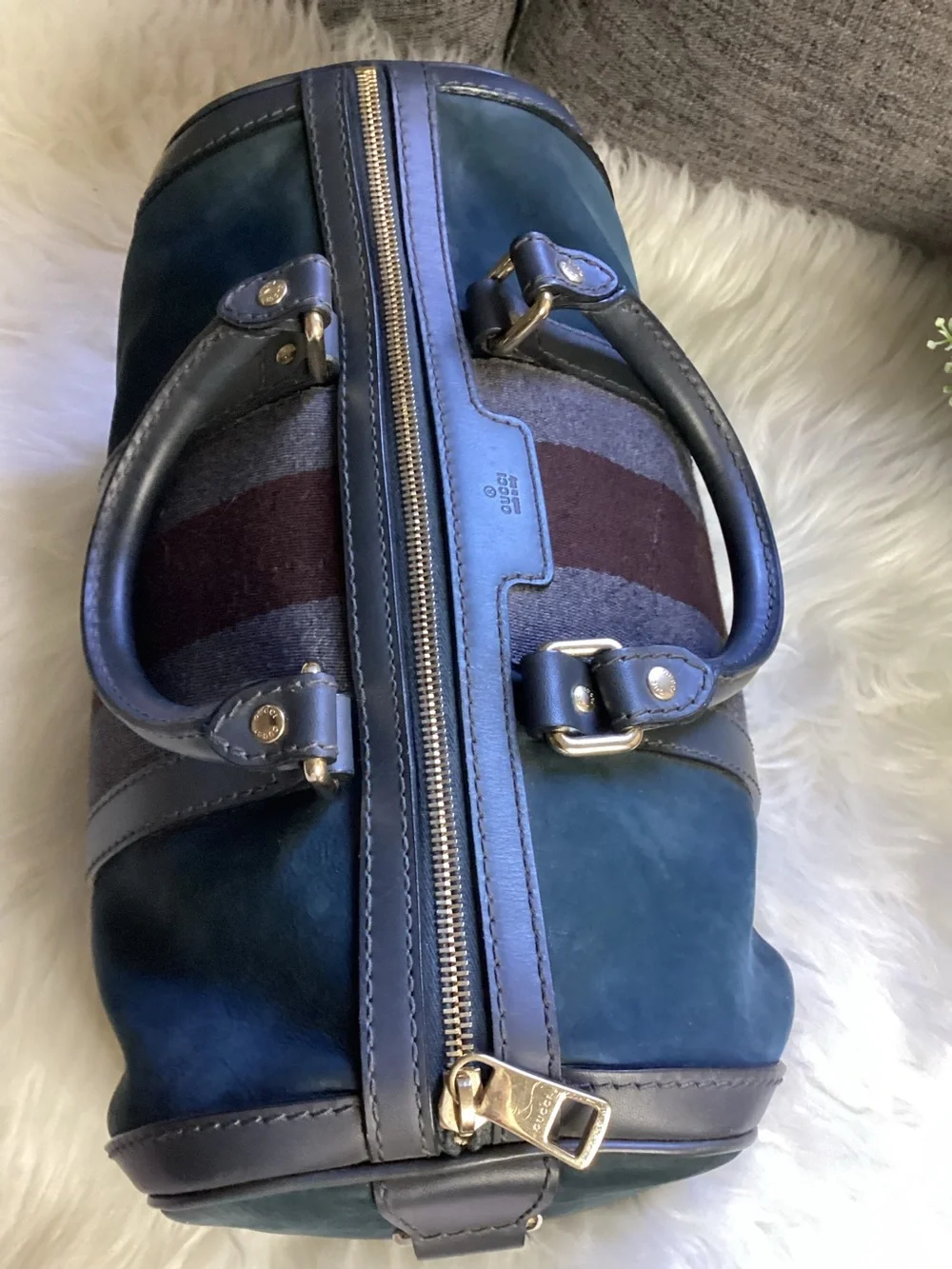 Green Gucci Suede Web Satchel Leather - Picture 4 of 16